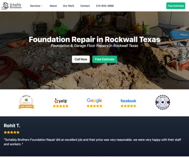 A website we made for a foundation repair company
