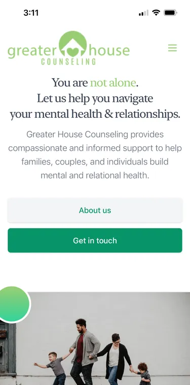 A website we made for a counselor