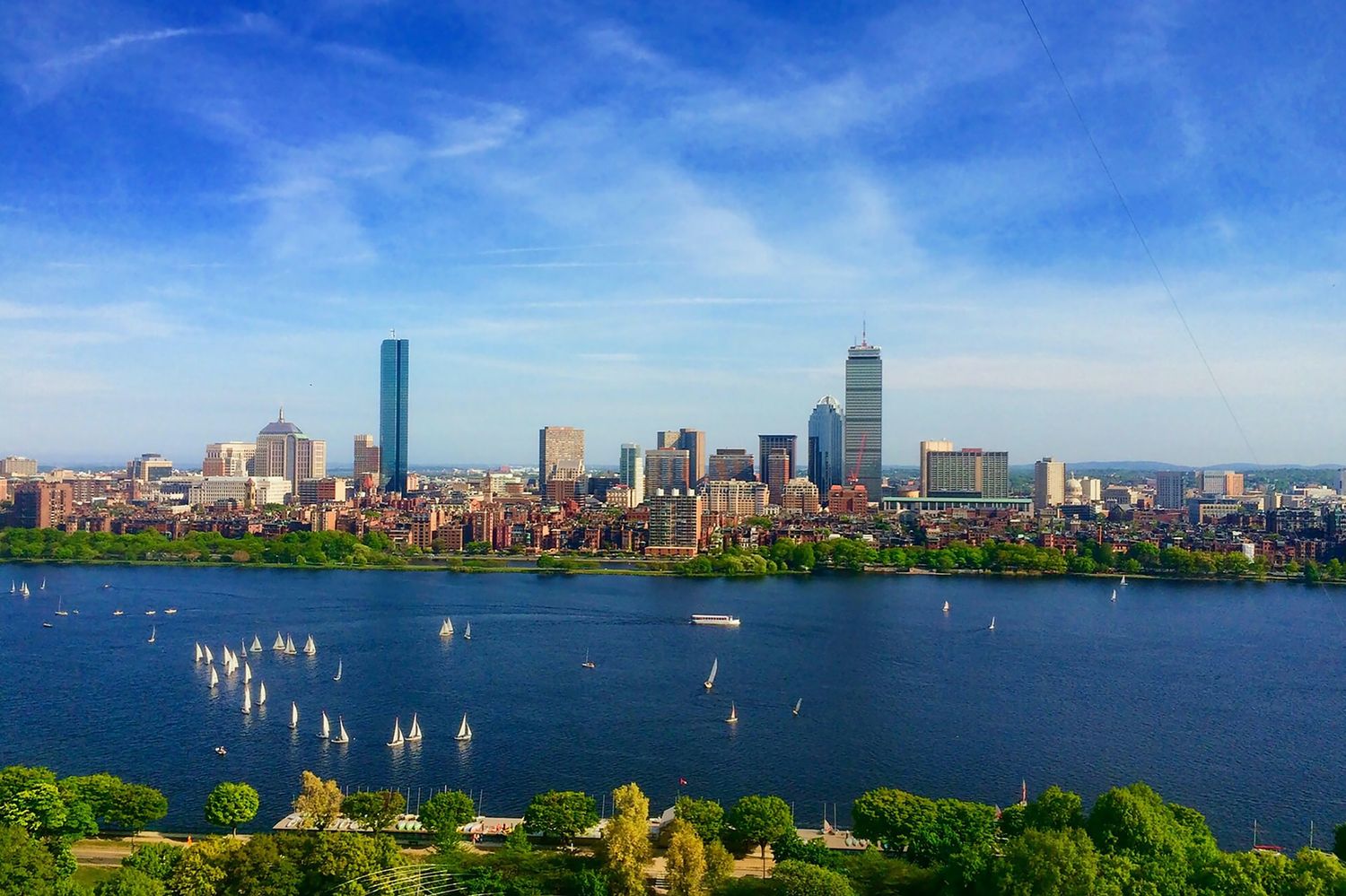 The Boston, MA skyline.